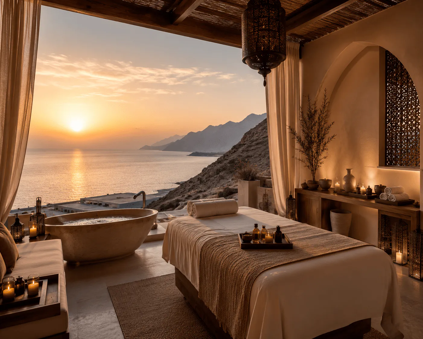 A spa ritual overlooking the sea
